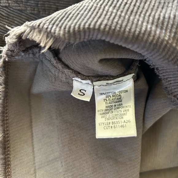 Bella Dahl Sleeveless Gray Cordory Dress Fringed Size Small - Picture 8 of 9